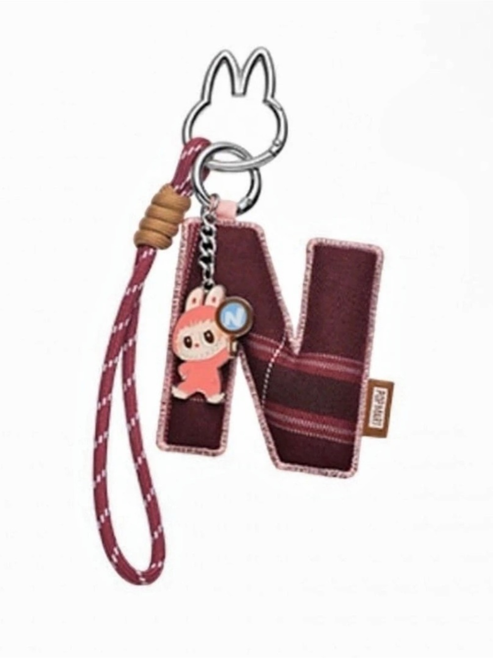 UNOPENED POP MART The Monsters Pin for Love Series Letter N Keychain